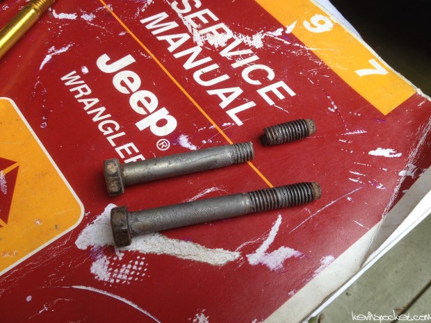 Broken Caliper Mounting Bolt